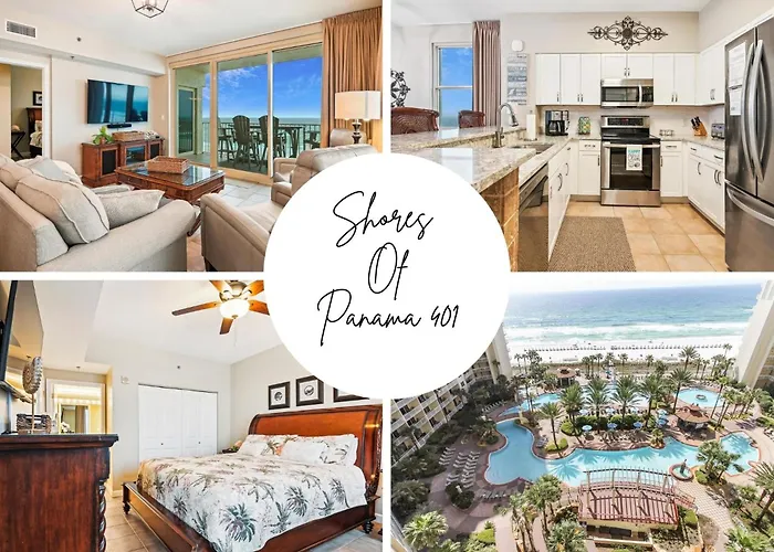 Shores Of Panama 401 - 4Th Floor 3 Bedroom 3 Bath Sleeps 8, Same Floor Resv, Parking! Updated! Condo